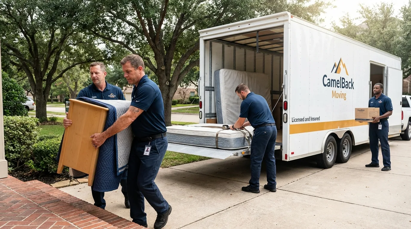Crew loading residential truck for cross-state move from Centreville, MD
